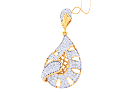 3D Printable Cad jewelry design of Lady diamond Pendant 3D मॉडल