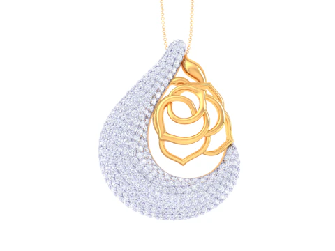 Дизайн ювелірних виробів Cad для 3D-друку підвіски Lady diamond Pendant 3D Модель