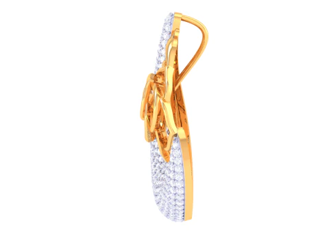 3D Printable Cad jewelry design of Lady diamond Pendant 3D Model