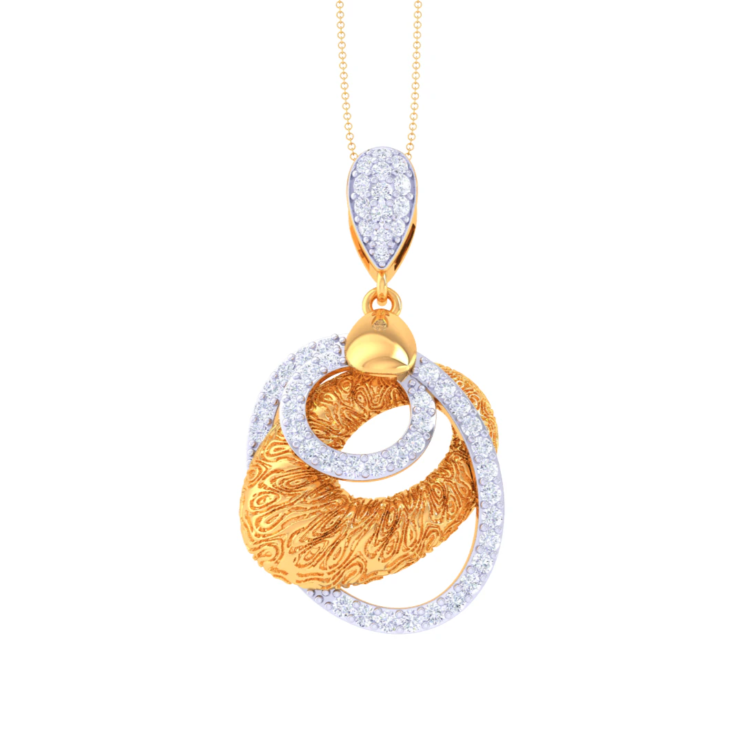 3D Printable Cad jewelry design of Lady diamond Pendant 3D Model .c4d .max .obj .3ds .fbx .stl .blend 