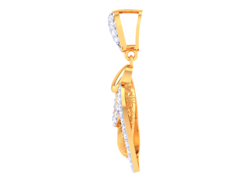 3D Printable Cad jewelry design of Lady diamond Pendant Modelo 3D