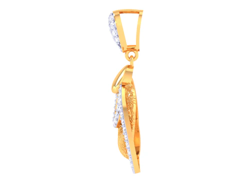 3D Printable Cad jewelry design of Lady diamond Pendant 3D Model