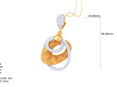 3D Printable Cad jewelry design of Lady diamond Pendant 3D Model