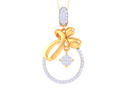 3D Printable Cad jewelry design of Lady diamond Pendant 3D 模型