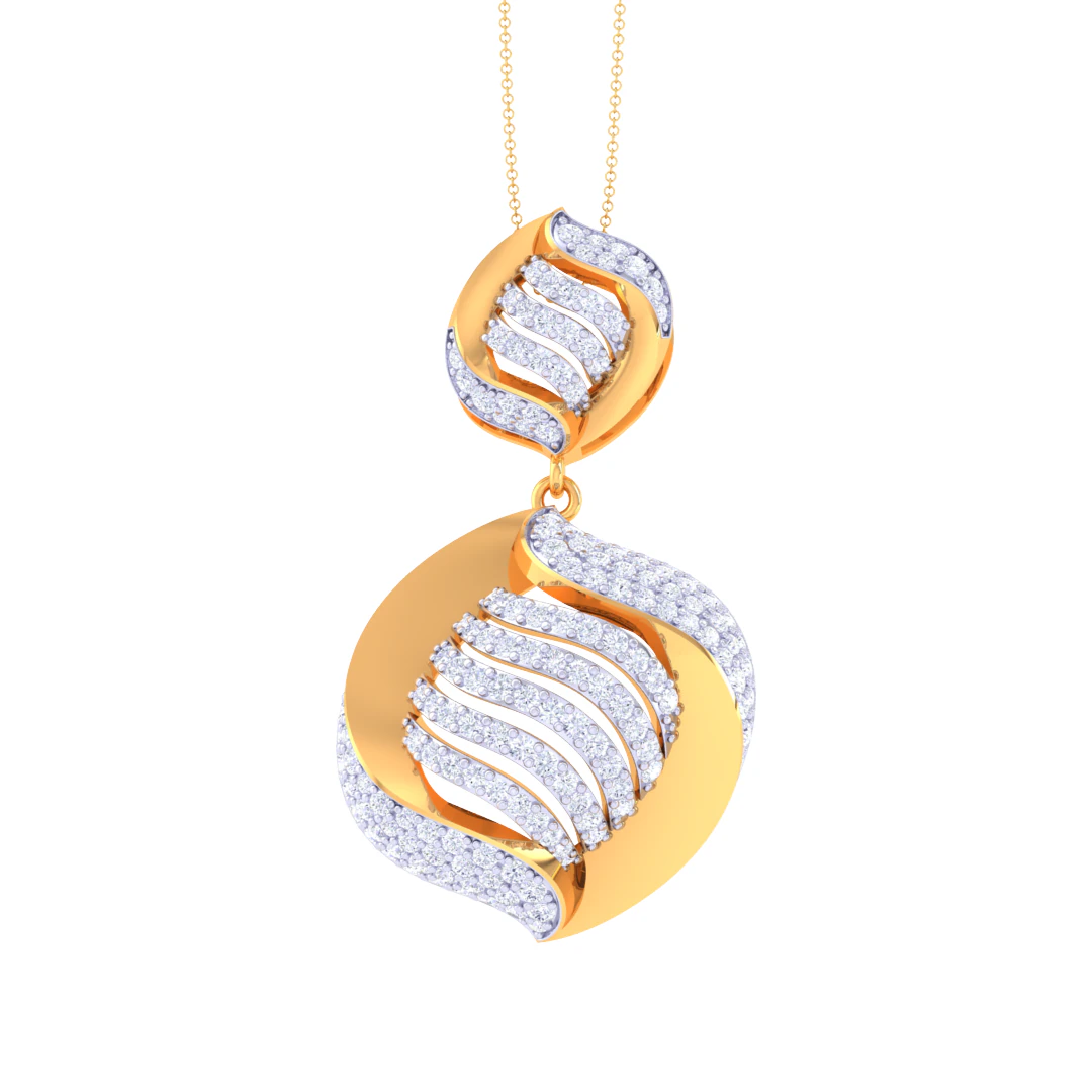 3D Printable Cad jewelry design of Lady diamond Pendant 3D Model .c4d .max .obj .3ds .fbx .stl .blend 