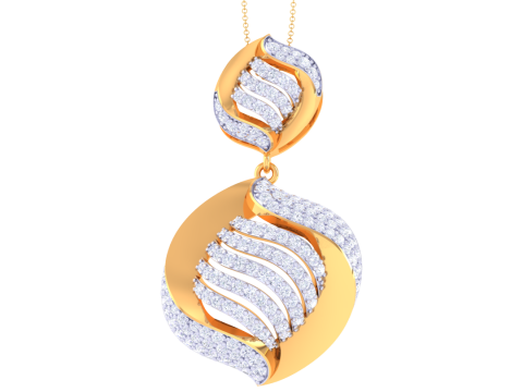 3D Printable Cad jewelry design of Lady diamond Pendant 3Dモデル