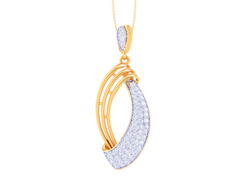 3D Printable Cad jewelry design of Lady diamond Pendant 3D मॉडल