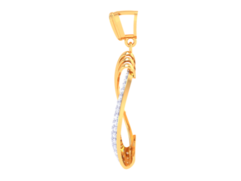 3D Printable Cad jewelry design of Lady diamond Pendant Modèle 3D