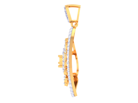 3D Printable Cad jewelry design of Lady diamond Pendant 3D मॉडल