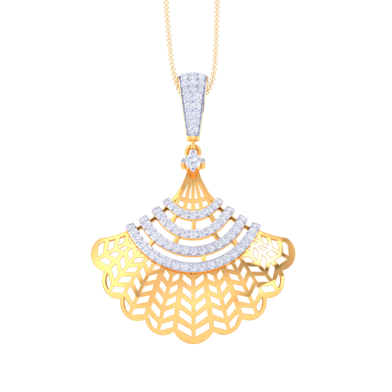 3D Printable Cad jewelry design of Lady diamond Pendant Modèle 3D .c4d .max .obj .3ds .fbx .stl .blend