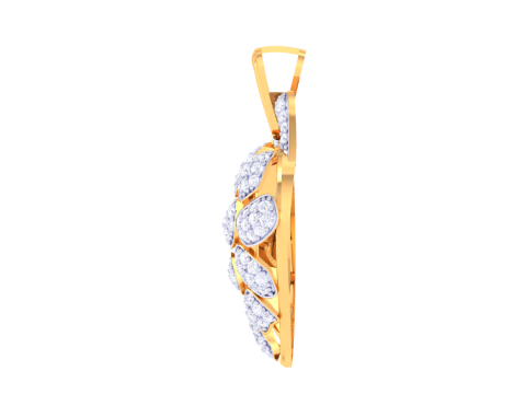 3D Printable Cad jewelry design of Lady diamond Pendant 3D Model