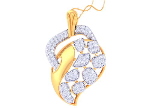 3D Printable Cad jewelry design of Lady diamond Pendant 3D Model