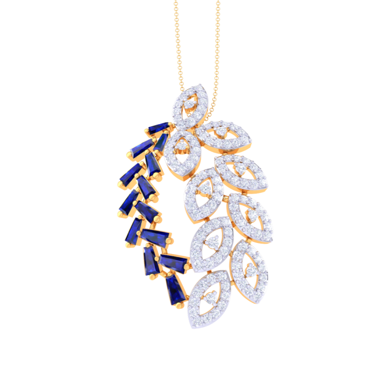 3D Printable Cad jewelry design of Lady diamond Pendant 3Dモデル .c4d .max .obj .3ds .fbx .stl .blend