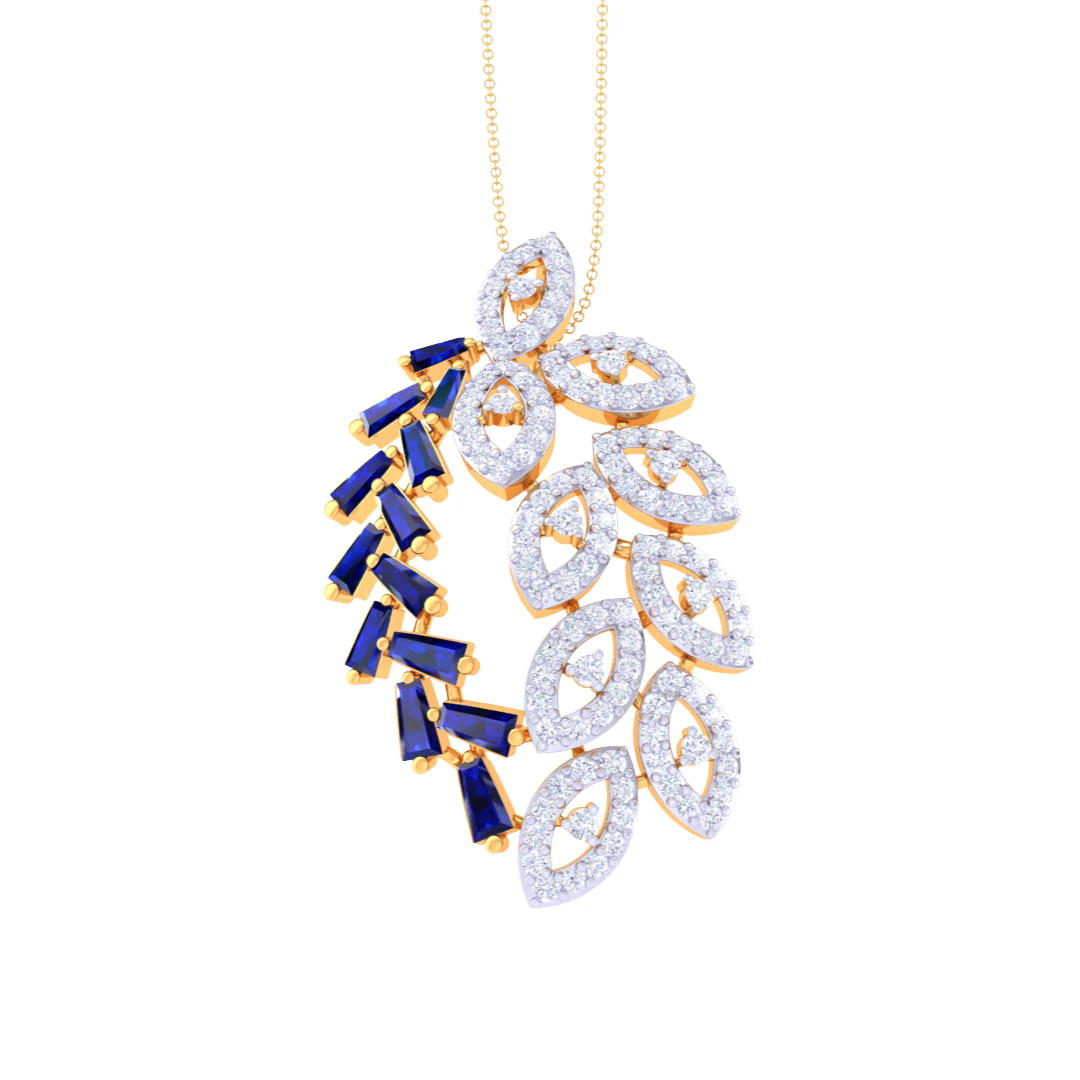 3D Printable Cad jewelry design of Lady diamond Pendant 3D Model .c4d .max .obj .3ds .fbx .stl .blend 