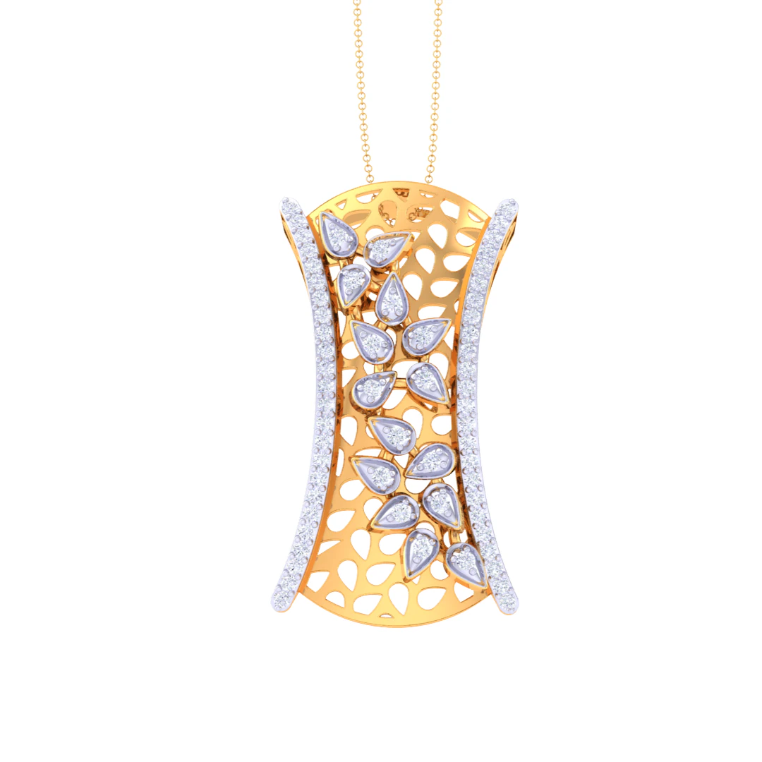3D Printable Cad jewelry design of Lady diamond Pendant 3D Model .c4d .max .obj .3ds .fbx .stl .blend 