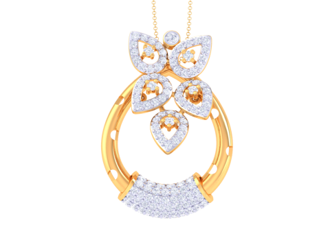 3D Printable Cad jewelry design of Lady diamond Pendant 3Dモデル