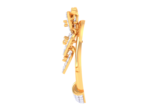 3D Printable Cad jewelry design of Lady diamond Pendant Modelo 3D