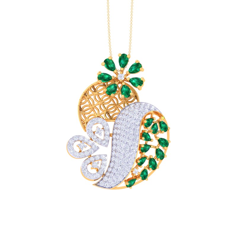3D Printable Cad jewelry design of Lady diamond Pendant 3Dモデル .c4d .max .obj .3ds .fbx .stl .blend