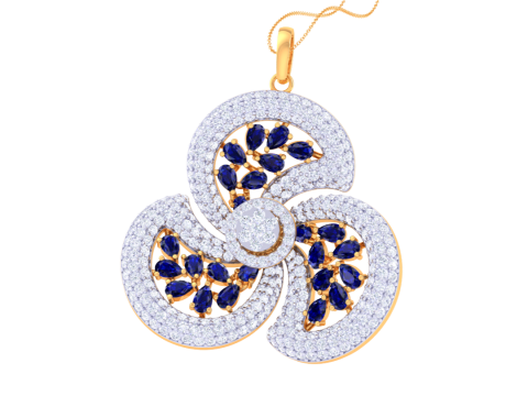 3D Printable Cad jewelry design of Lady diamond Pendant 3Dモデル