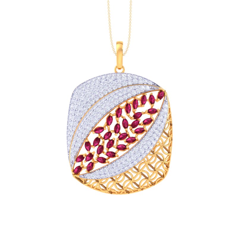 3D Printable Cad jewelry design of Lady diamond Pendant 3D Модель .c4d .max .obj .3ds .fbx .stl .blend
