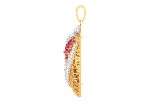 3D Printable Cad jewelry design of Lady diamond Pendant 3D Модель
