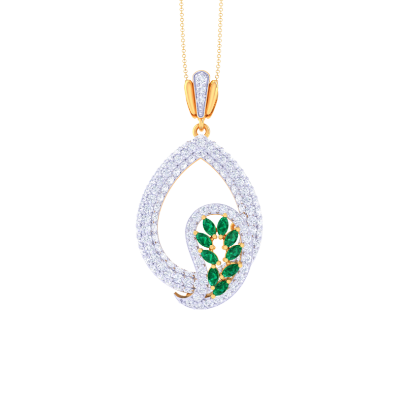 3D Printable Cad jewelry design of Lady diamond Pendant Modèle 3D .c4d .max .obj .3ds .fbx .stl .blend 