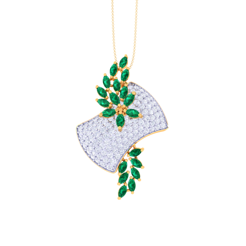 3D Printable Cad jewelry design of Lady diamond Pendant 3Dモデル .c4d .max .obj .3ds .fbx .stl .blend