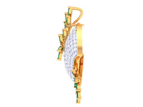 3D Printable Cad jewelry design of Lady diamond Pendant 3D Model