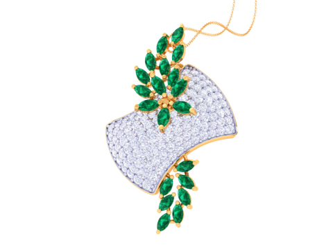 3D Printable Cad jewelry design of Lady diamond Pendant 3Dモデル