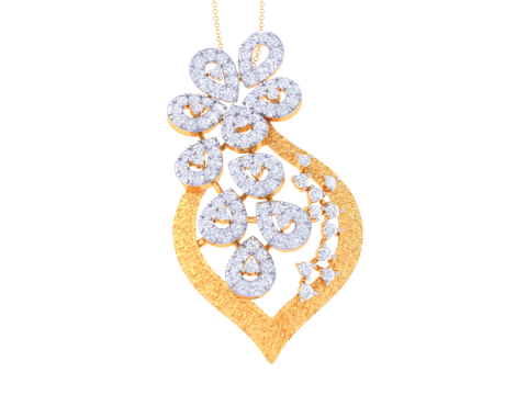 3D Printable Cad jewelry design of Lady diamond Pendant 3D मॉडल