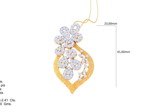3D Printable Cad jewelry design of Lady diamond Pendant Modelo 3D