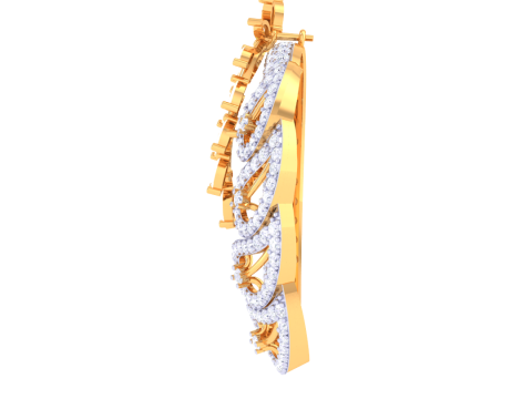 3D Printable Cad jewelry design of Lady diamond Pendant 3D Model