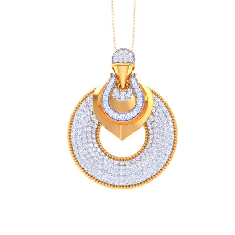 3D Printable Cad jewelry design of Lady diamond Pendant 3Dモデル .c4d .max .obj .3ds .fbx .stl .blend