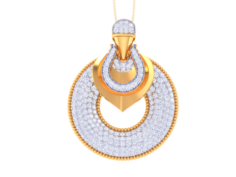 3D Printable Cad jewelry design of Lady diamond Pendant 3D 模型