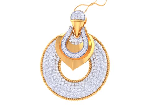 3D Printable Cad jewelry design of Lady diamond Pendant 3Dモデル