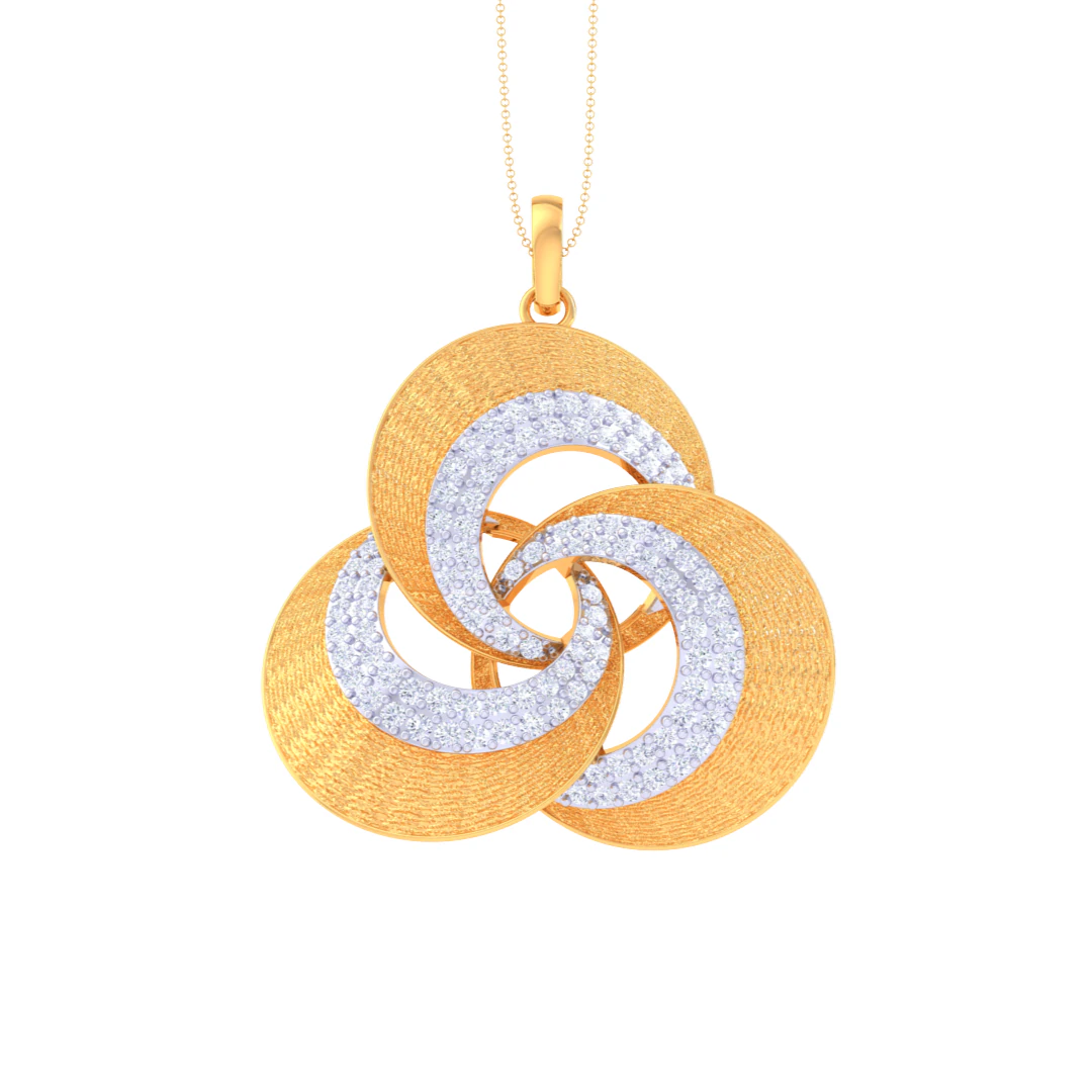 3D Printable Cad jewelry design of Lady diamond Pendant 3D Model .c4d .max .obj .3ds .fbx .stl .blend 
