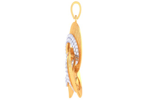 3D Printable Cad jewelry design of Lady diamond Pendant Modèle 3D