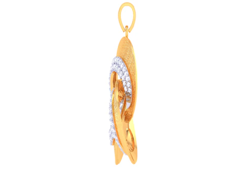 3D Printable Cad jewelry design of Lady diamond Pendant 3D Model