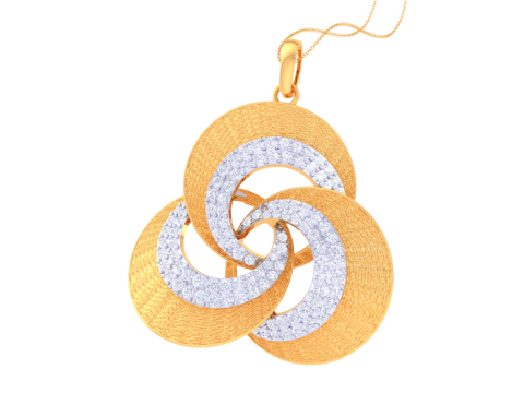 3D Printable Cad jewelry design of Lady diamond Pendant Modèle 3D