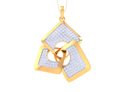 3D Printable Cad jewelry design of Lady diamond Pendant 3D 模型