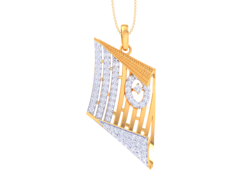 3D Printable Cad jewelry design of Lady diamond Pendant 3D 模型