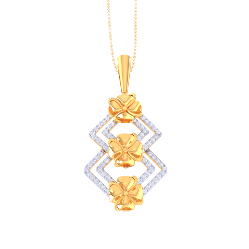 3D Printable Cad jewelry design of Lady diamond Pendant 3D 모델 .c4d .max .obj .3ds .fbx .stl .blend