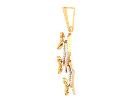 3D Printable Cad jewelry design of Lady diamond Pendant 3D Model