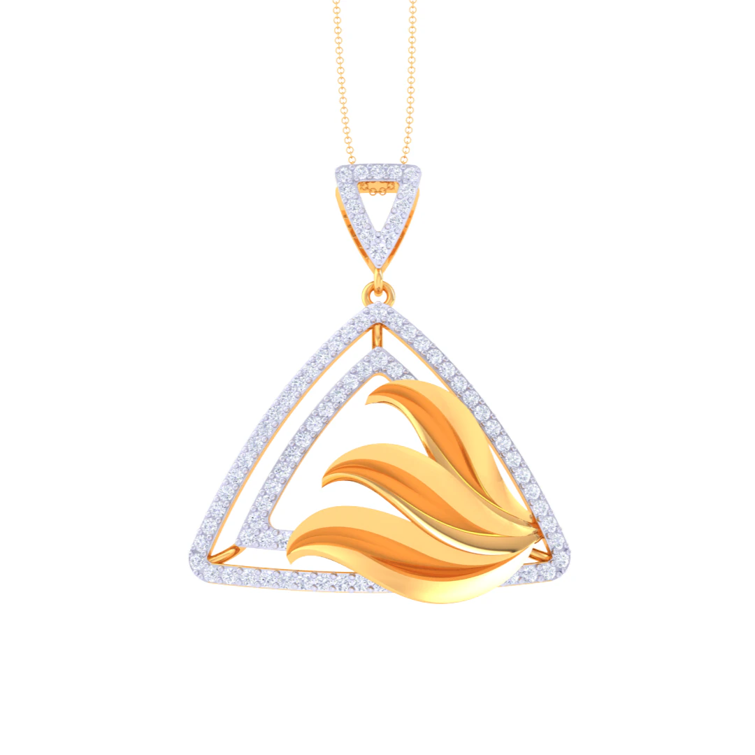 3D Printable Cad jewelry design of Lady diamond Pendant 3D Model .c4d .max .obj .3ds .fbx .stl .blend 