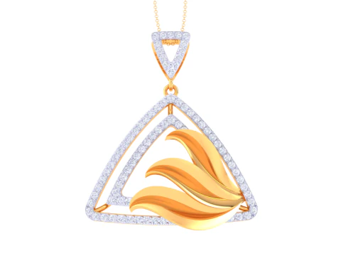 3D Printable Cad jewelry design of Lady diamond Pendant 3D Model