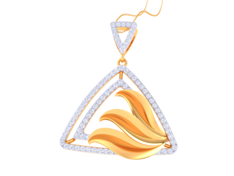 3D Printable Cad jewelry design of Lady diamond Pendant Modelo 3D