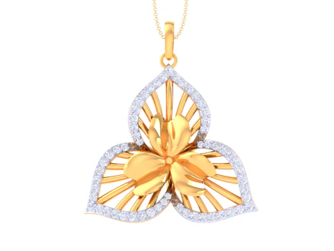 लेडी डायमंड पेंडेंट का 3डी प्रिंट करने योग्य कैड आभूषण डिजाइन 3D मॉडल