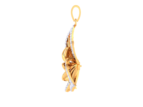 3D Printable Cad jewelry design of Lady diamond Pendant 3D Model