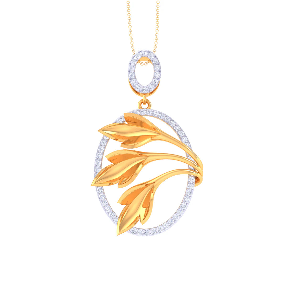 3D Printable Cad jewelry design of Lady diamond Pendant 3D Model .c4d .max .obj .3ds .fbx .stl .blend 