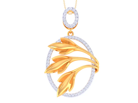3D Printable Cad jewelry design of Lady diamond Pendant 3D Model